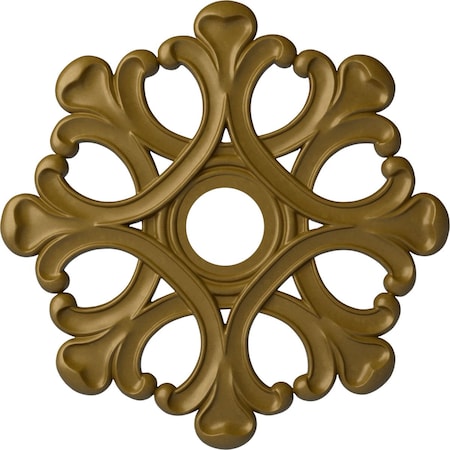 Ekena Millwork Angel Ceiling Medallion (Fits Canopies up to 4 3/8"), Hand-Painted Gold, 20 7/8"OD x 3 5/8"ID x 1"P CM20ANGLS